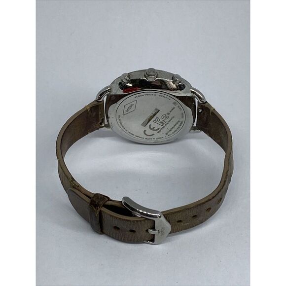 Fossil FTW1200 Women's Sand Leather Silver Analog Dial Hybrid Smartwatch XX707 - Picture 10 of 12